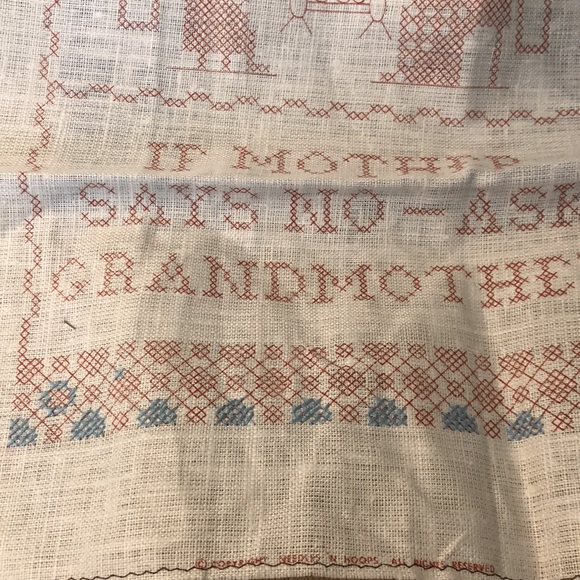 Needles 'N Hoops GRANDMOTHER SAMPLER Stamped Cross Stitch Kit - Picture 5 of 6